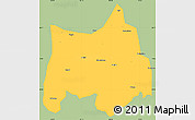 Savanna Style Simple Map of Maguan, single color outside