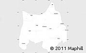 Silver Style Simple Map of Maguan, single color outside