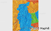 Political 3D Map of Mengla