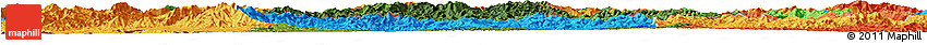 Satellite Horizon Map of Mengla, political outside