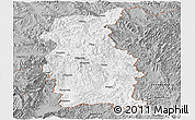 Gray Panoramic Map of Mengla