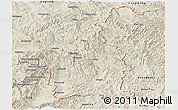 Shaded Relief Panoramic Map of Mengla