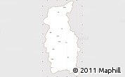 Classic Style Simple Map of Mengla, cropped outside