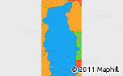 Political Simple Map of Mengla