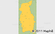 Savanna Style Simple Map of Mengla