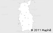 Silver Style Simple Map of Mengla