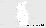 Silver Style Simple Map of Mengla, single color outside