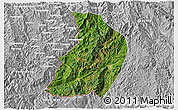Satellite 3D Map of Menglian, lighten, desaturated