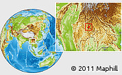 Physical Location Map of Menglian