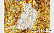 Shaded Relief Map of Menglian, physical outside