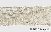 Shaded Relief Panoramic Map of Menglian