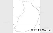 Blank Simple Map of Menglian, cropped outside, no labels