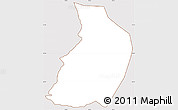 Classic Style Simple Map of Menglian, cropped outside
