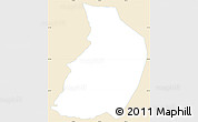 Classic Style Simple Map of Menglian, single color outside