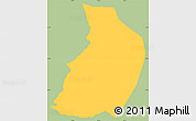 Savanna Style Simple Map of Menglian, single color outside
