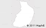 Silver Style Simple Map of Menglian, cropped outside