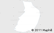 Silver Style Simple Map of Menglian, single color outside