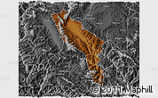 Physical 3D Map of Midu, desaturated