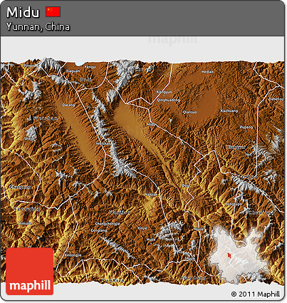 Physical 3D Map of Midu