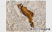 Physical 3D Map of Midu, lighten
