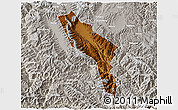 Physical 3D Map of Midu, lighten, semi-desaturated
