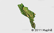 Satellite 3D Map of Midu, single color outside