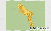 Savanna Style 3D Map of Midu, single color outside