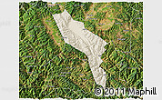 Shaded Relief 3D Map of Midu, satellite outside