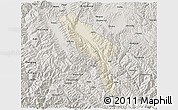 Shaded Relief 3D Map of Midu, semi-desaturated