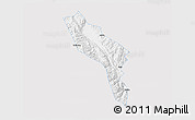 Silver Style 3D Map of Midu, single color outside