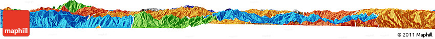 Physical Horizon Map of Midu, political outside