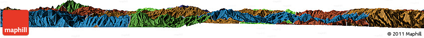 Political Horizon Map of Midu, darken