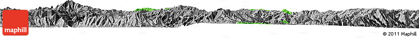 Political Horizon Map of Midu, desaturated
