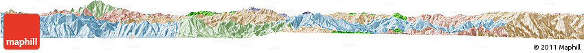 Political Horizon Map of Midu, lighten