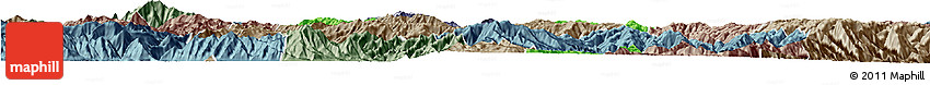 Political Horizon Map of Midu, semi-desaturated