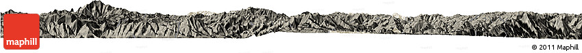 Shaded Relief Horizon Map of Midu, darken Shaded Relief Horizon Map of Midu, darken