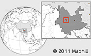 Blank Location Map of Midu, highlighted country, highlighted parent region