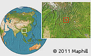 Satellite Location Map of Midu