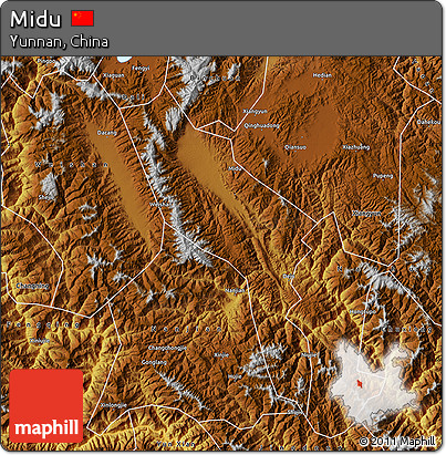 Physical Map of Midu