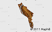 Physical Map of Midu, single color outside