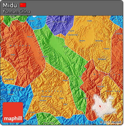 Political Map of Midu