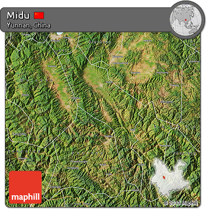 Satellite Map of Midu