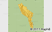 Savanna Style Map of Midu, single color outside