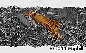 Physical Panoramic Map of Midu, desaturated
