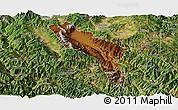 Physical Panoramic Map of Midu, satellite outside