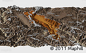 Physical Panoramic Map of Midu, semi-desaturated