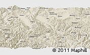 Shaded Relief Panoramic Map of Midu