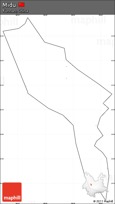 Blank Simple Map of Midu, cropped outside, no labels