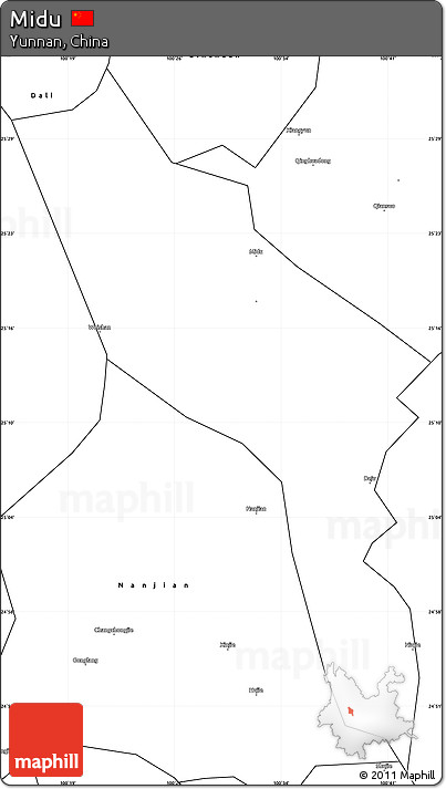 Blank Simple Map of Midu