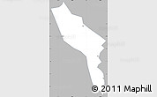 Gray Simple Map of Midu, single color outside